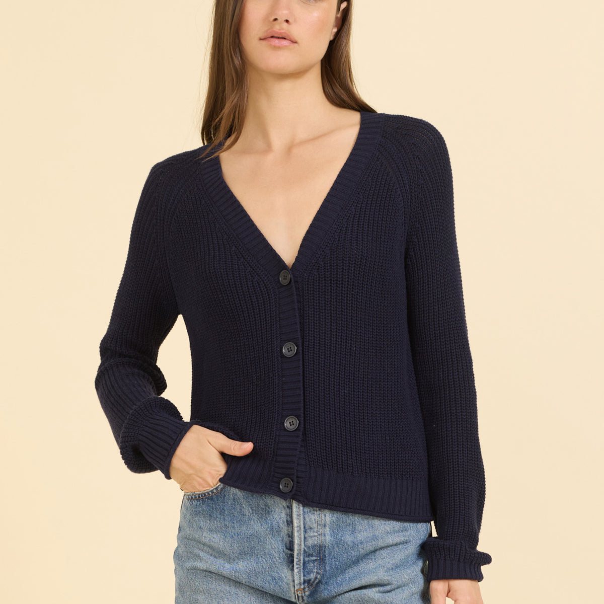 Raleigh Cardigan - Navy – One Grey Day