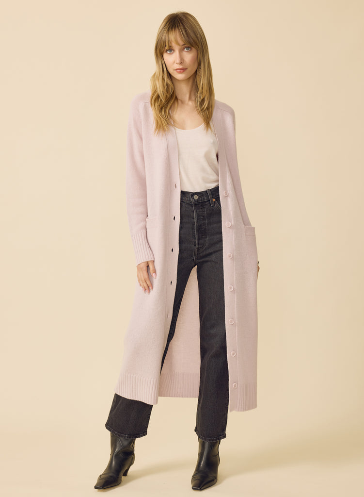 Morgan Cashmere Duster Orchid One Grey Day