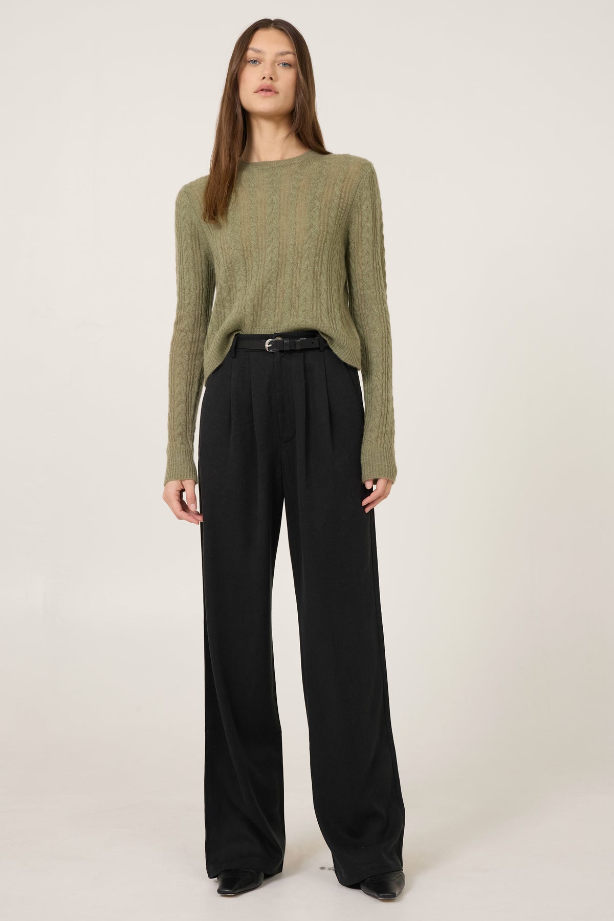 Mason Pop Collar Pullover Sage