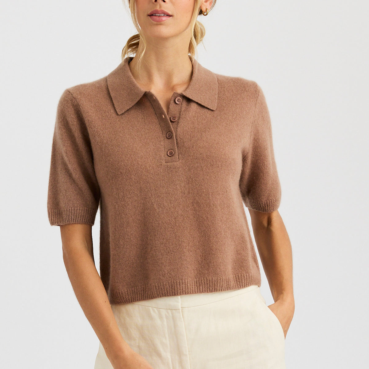 Summer Cashmere Polo – One Grey Day