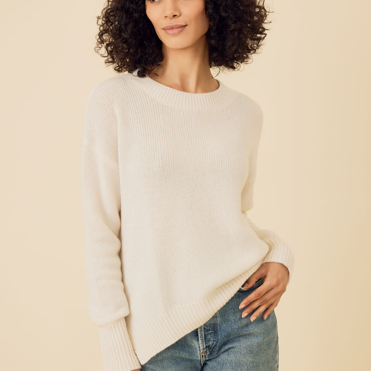 Lyle Cashmere Pullover - Ivory – One Grey Day
