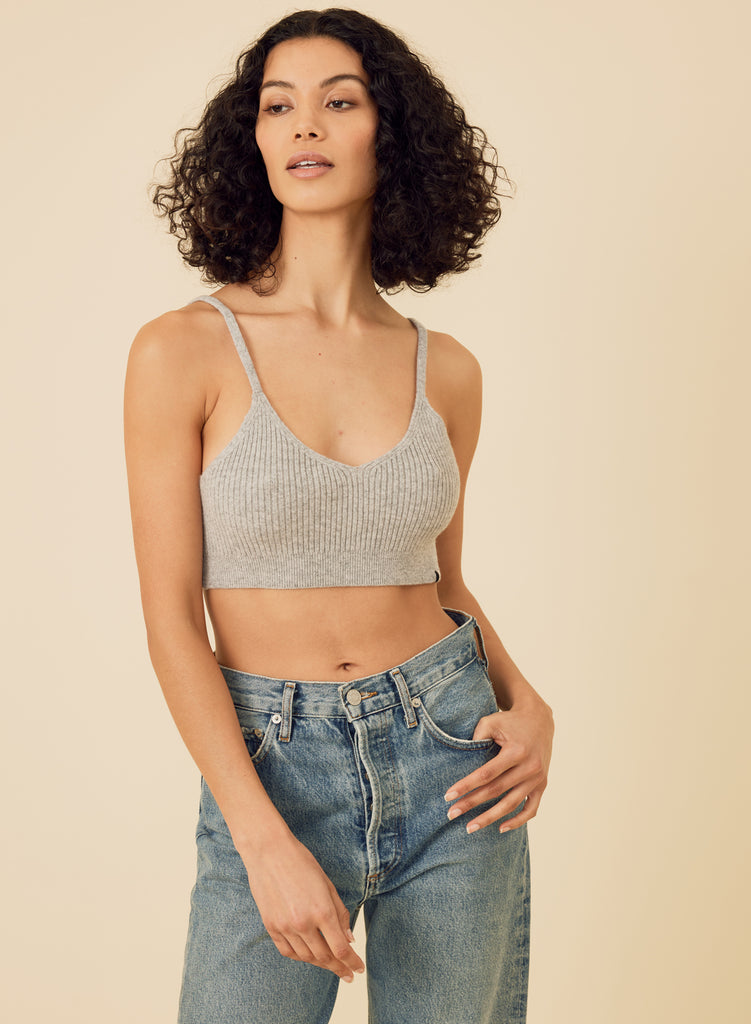 Pacific Cashmere Bralette - Heather Grey – One Grey Day