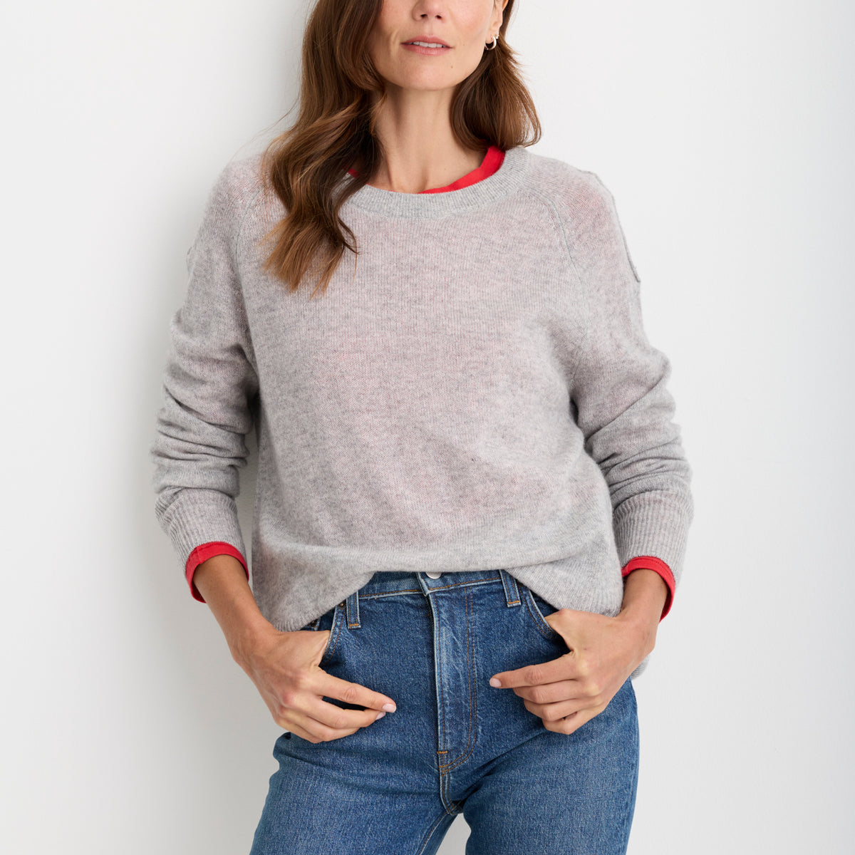Sloane Cashmere Pullover – One Grey Day