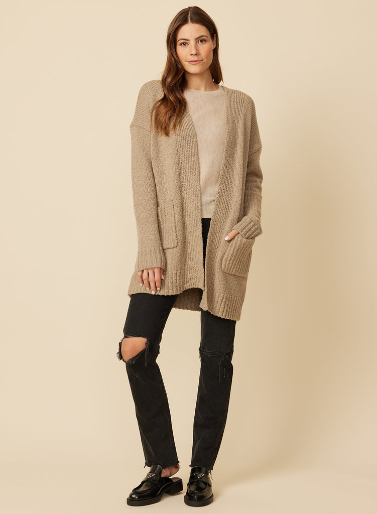 Napa Boucle Cardigan - Driftwood